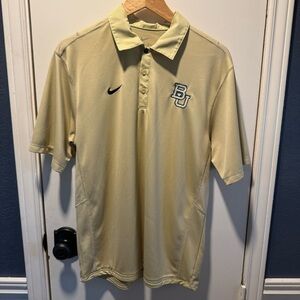 Nike Beige Polo Shirt with BU Logo